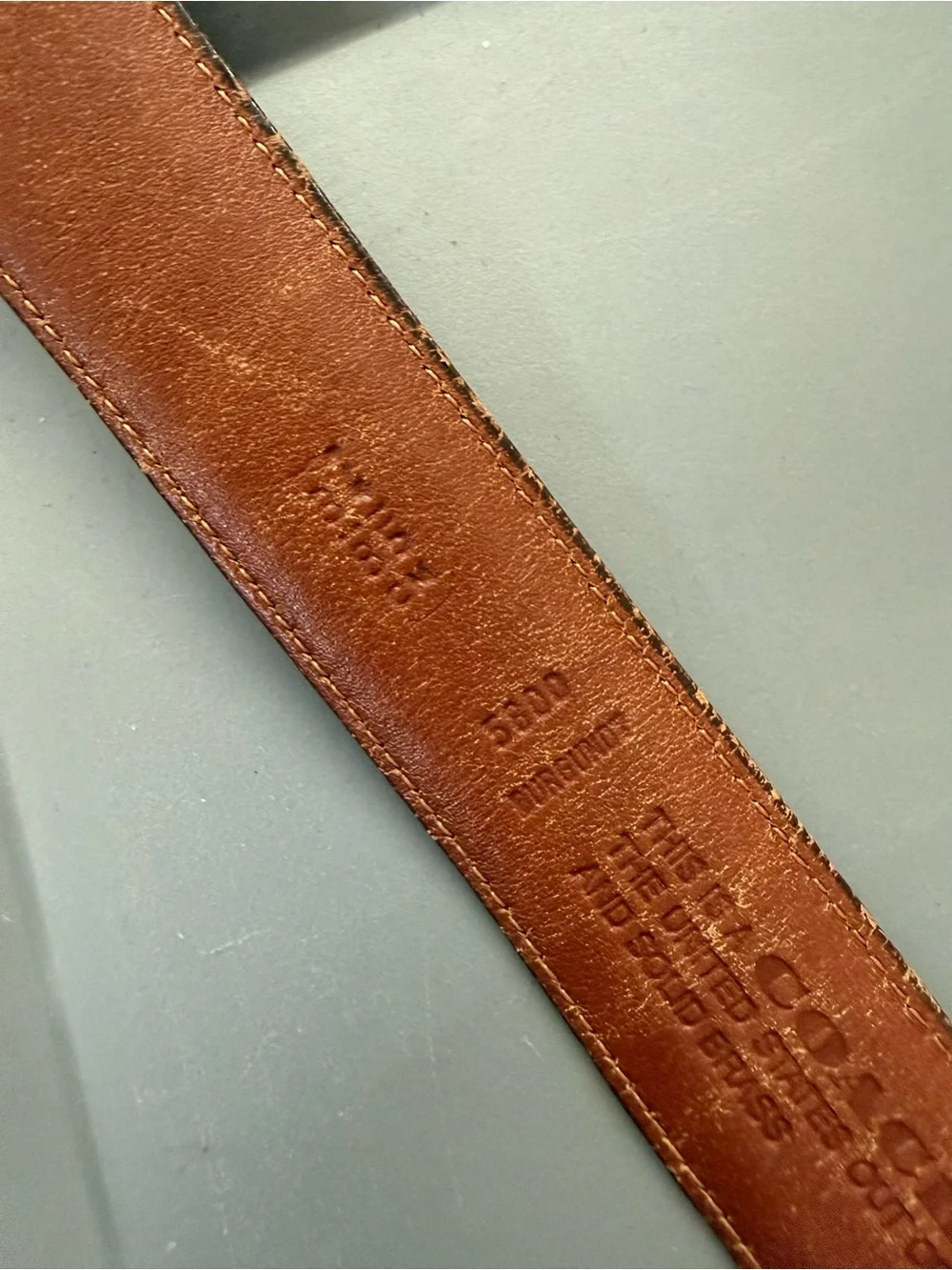 Coach Brown Leather 5800 Brass Buckle Belt Vintage 85cm